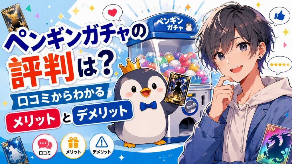 ペンギンガチャの評判は？口コミからわかるメリットとデメリット